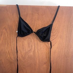 Aerie Black String Bikini Top
